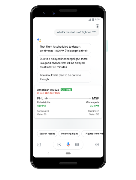 Flight Google Assistant