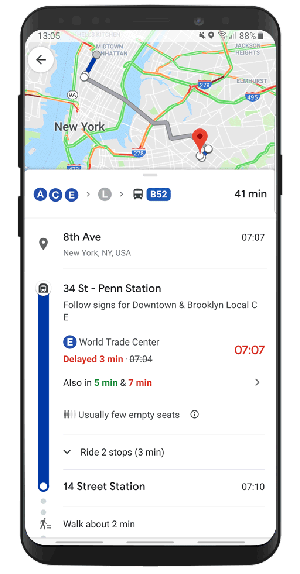 Google Maps predictions
